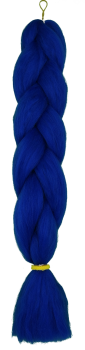 Braids blau (dunkelblau) - einfarbiges synthetisches Flechthaar / Braids 120 cm lang / 100 gr.